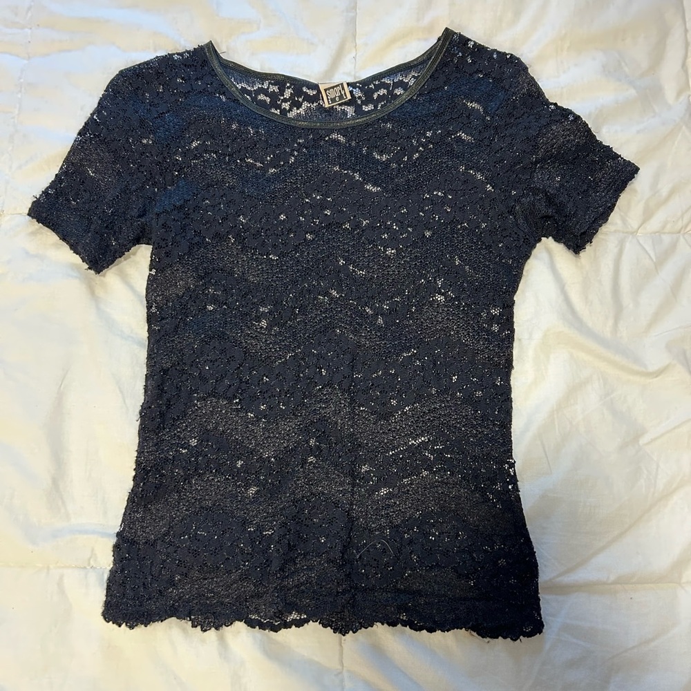 Vintage Black Lace Top
